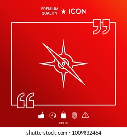 Compass line icon