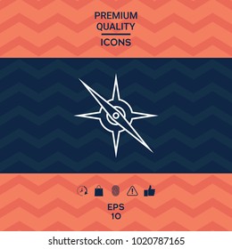 Compass line icon