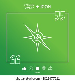 Compass line icon