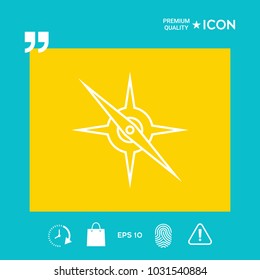Compass line icon