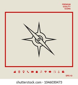 Compass line icon