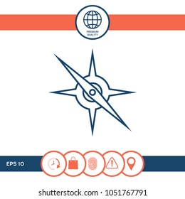 Compass line icon