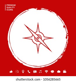 Compass line icon