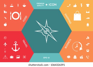 Compass line icon