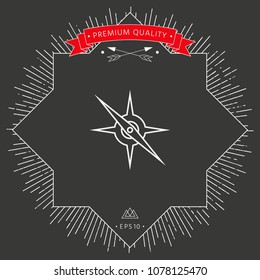 Compass line icon