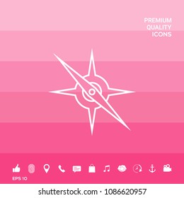 Compass line icon