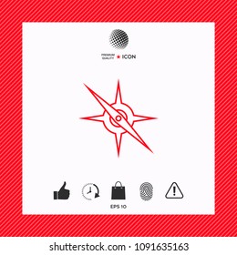 Compass line icon