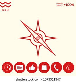 Compass line icon