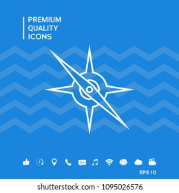Compass line icon