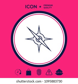 Compass line icon