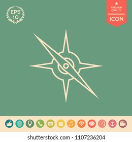 Compass line icon