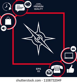 Compass line icon