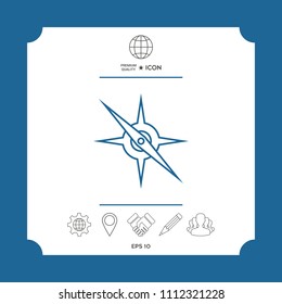 Compass line icon