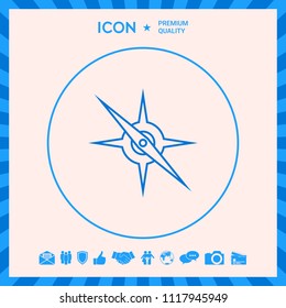 Compass line icon