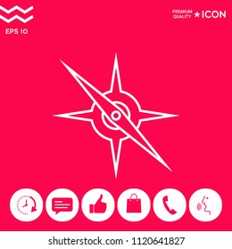 Compass line icon