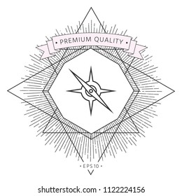 Compass line icon