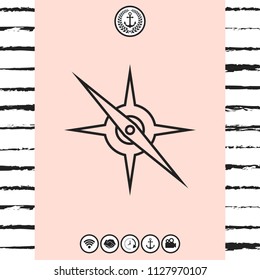 Compass line icon