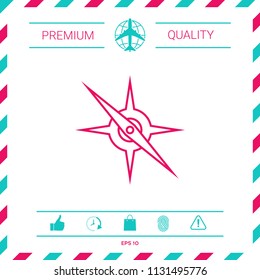 Compass line icon