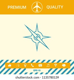 Compass line icon