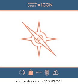 Compass line icon
