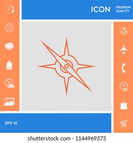 Compass line icon