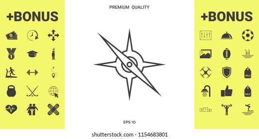 Compass line icon