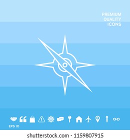 Compass line icon