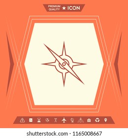 Compass line icon