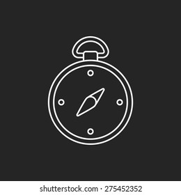 compass line icon