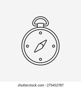compass line icon