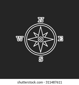 compass line icon