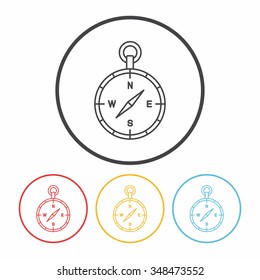 compass line icon
