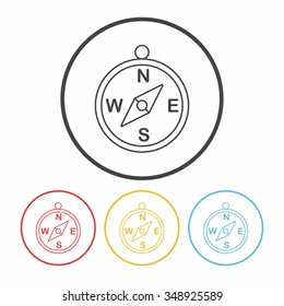 compass line icon