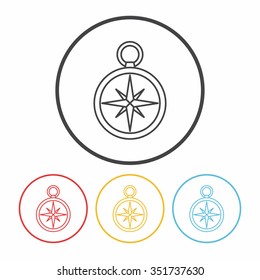 compass line icon