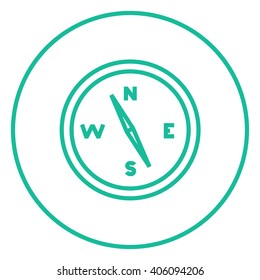 Compass line icon.