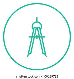Compass line icon.