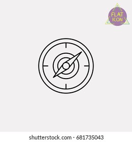 compass line icon