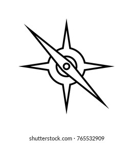 Compass line icon