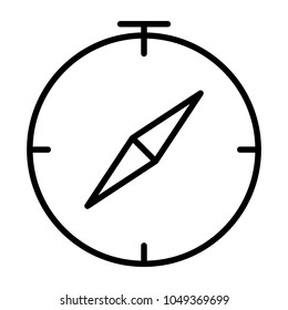 Compass Line Icon.  96x96 for Web Graphics and Apps.  Simple Minimal Pictogram. Vector