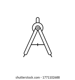 Compass line icon, Architecture symbol. Vector illustration.