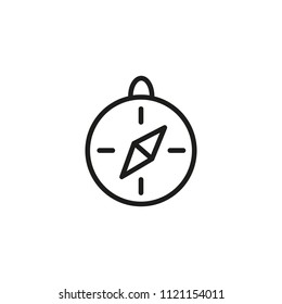 Compass line icon. Arrow, direction, hiking. Tourism concept. Can be used for topics like discovery, travel, navigation