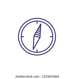Compass line icon. Course, direction, guide. Navigation concept. Can be used for topics like map location, itinerary, app design