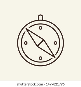 Compass line icon. Direction, equipment, guide. Travelling concept. Can be used for topics like navigation, orientation, discovery