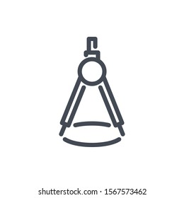 Compass line icon. Divider vector outline sign.
