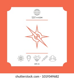 Compass line icon. Element for your design