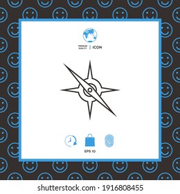 Compass line icon. Element for your design