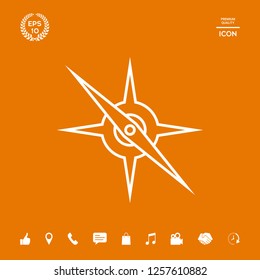 Compass line icon. Graphic elements for your design