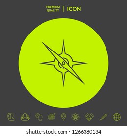 Compass line icon. Graphic elements for your design