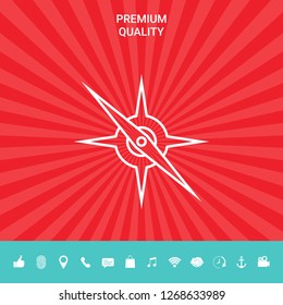 Compass line icon. Graphic elements for your design