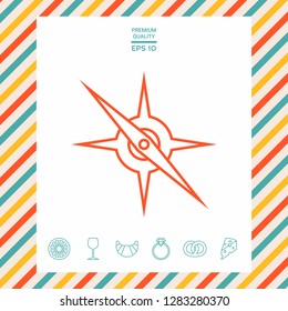Compass line icon. Graphic elements for your design